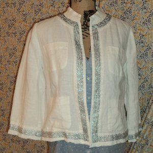 Embellished Linen Blazer/Jacket